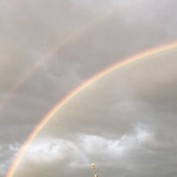 北京彩虹图片高清材质北京雨后天空出现双彩虹