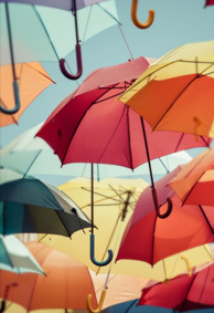 这把伞的照片很美。雨天不要偷偷哭泣