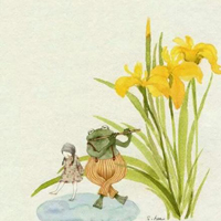 森喜朗系列手绘插图，清新的人物画，唯美的风吹如花