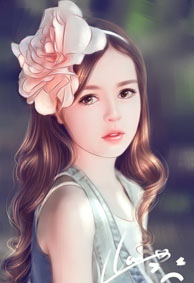 照片以手绘女孩为背景皮肤大图，看到樱花在天空中凋谢