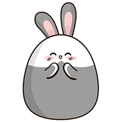 可爱的小灰兔动态表情包可爱的小灰兔表情包gif