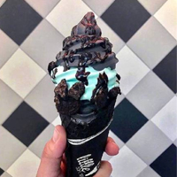 炭黑冰淇淋图片素材最新 炭黑冰淇淋要来一份吗