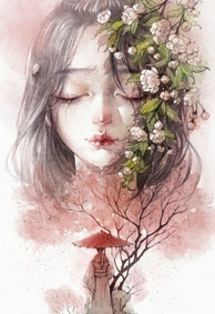 浪漫的樱花粉色图片透明的皮肤保护是最长的爱情告白