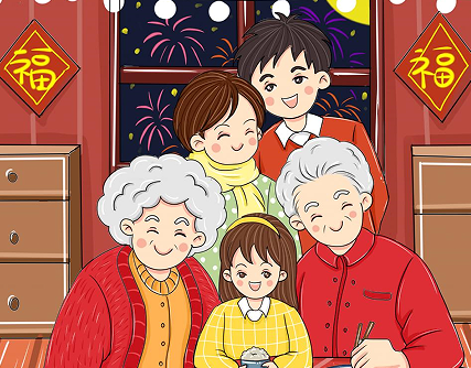 过年一家人团圆的祝福语 春节与家人团聚的短句